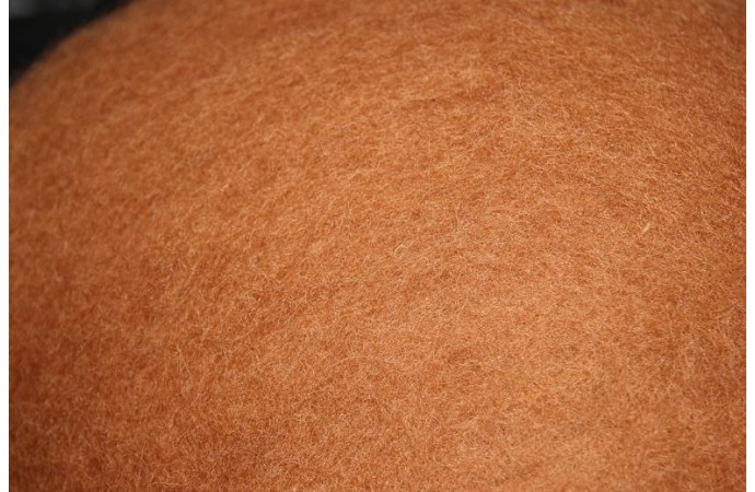 Caramel color carded wool
