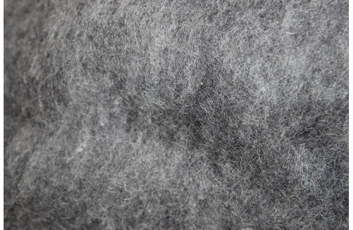 Grey color carded wool