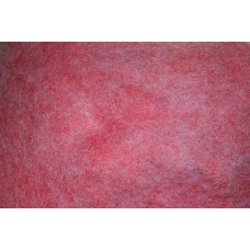 Red - Blue color carded wool
