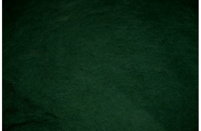 Green color carded wool