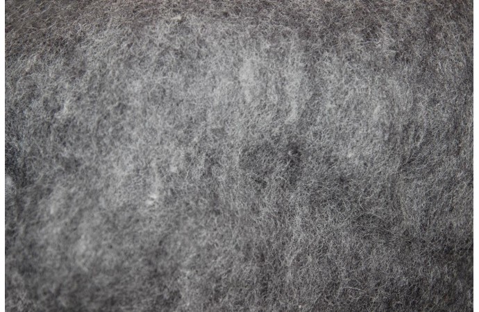 Dark Grey color carded wool (Tyrol)