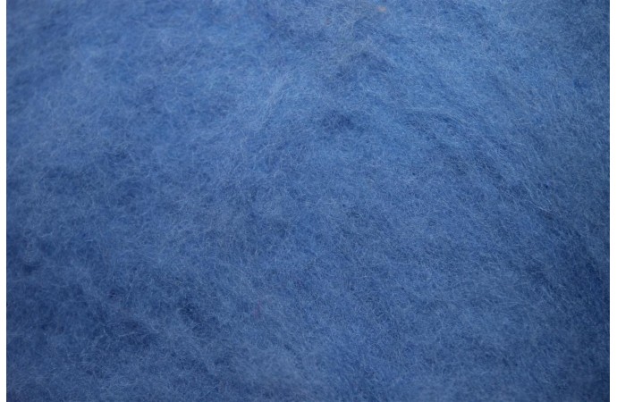Light blue color carded wool