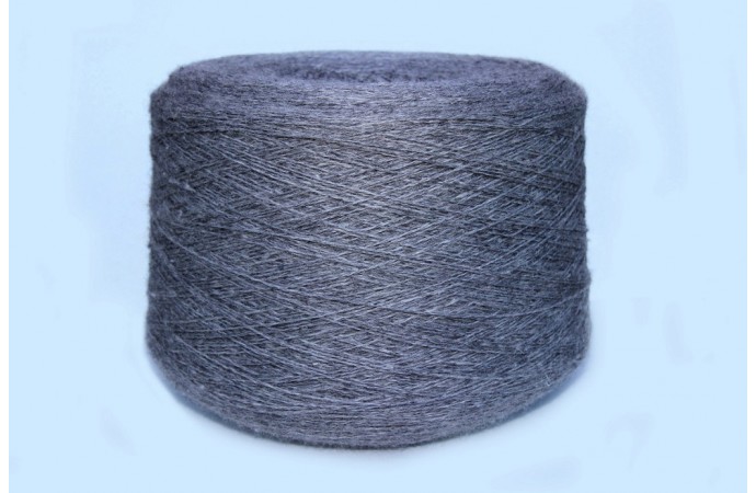 Grey yarn (Merino wool ) on cones