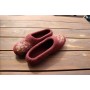 Bordo slippers with infelted silk