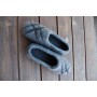 Grey slipper with black streaks