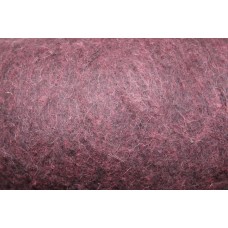 Aubergine color carded wool