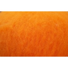 Carrot color carded wool
