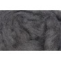 Dark Grey color carded wool